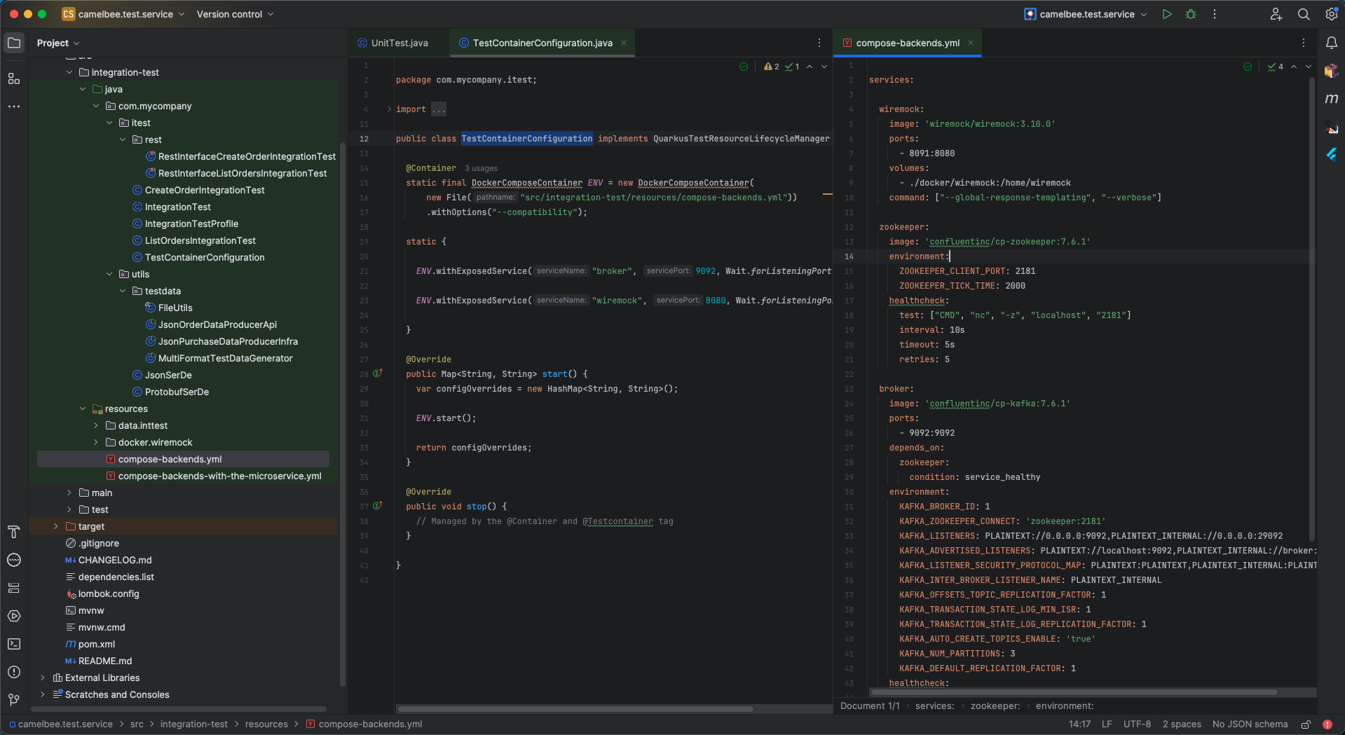 TestContainers Configuration
